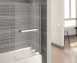 Fbs0330aqu Polished Silver Aqua 4 Clear Glass Square Bath Screen 1375x750mm