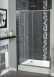 Fen0902aqu Polished Silver Shine Clear Glass Sliding Shower Door 1850x1100mm