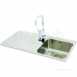 Aria Kitchen Sink With Deep Square Single Bowl And Left Hand Drainer