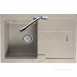 Champagne Bali Reversible Kitchen Sink With Compact Single Bowl And Drainer