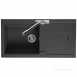 Graphite Bali Reversible Kitchen Sink With Drainer And Large Single Bowl