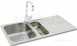 Carron Phoenix 101.0154.486 Ss Cuba Reversible Kitchen Sink With 1.5 Bowl And Drainer