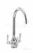 Brushed Nickel Dante Tri-pure Brushed Nickel Triple Handle Kitchen Tap