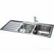 Isis Deep Square Double Bowl Kitchen Sink With Left Hand Drainer