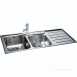 Isis Deep Square Double Bowl Kitchen Sink With Right Hand Drainer
