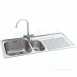 Carron Phoenix 101.0043.080 Ss Lavella Kitchen Sink With Right Hand 1.5 Bowl And Drainer