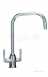 Carron Phoenix 2t0908 Brushed Nickel Lucida Brushed Nickel Double Handle Kitchen Tap