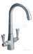 Carron Phoenix 2t0847 Brushed Nickel Opus Brushed Nickel Double Handle Kitchen Tap