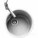 Rdgsbwpwx4kca Polar White Rondel Kitchen Sink With Large Round Single Bowl