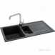 Graphite Summit Reversible Kitchen Sink With 1.5 Bowl And Drainer