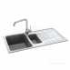 Polar White Summit Reversible 1.5 Bowl Kitchen Sink And Drainer