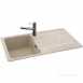 Champagne Summit Reversible Kitchen Sink With Drainer And Large Single Bowl