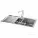 Carron Phoenix 101.0158.043 Ss Vela Kitchen Sink With 1.5 Bowl And Left Hand Drainer