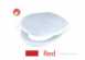 Celmac Sck11re Red Celeste Plus Seat And Cover With Chrome Hinges