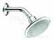 Center Brand C04838 Chrome Fixed 120mm Shower Head Rub Clean Nozzles