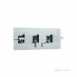 Deva Squvtrit04 Chrome Thermosurehorizontal Cube Triple Lever Shower Valve