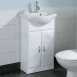 Hib 8910 Chrome/white Malo Sabai Cloakroom Squared Wash Basin With Towel Rail