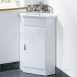 Hib 993.204019 White Denia En Suite Corner Bathroom Vanity Base Unit One Drawer
