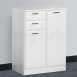 Hib 993.206045 White Denia 600mm Bathroom Vanity Base Unit Two Drawer Two Doors