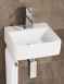 Hib 8910 Chrome/white Malo Sabai Cloakroom Squared Wash Basin With Towel Rail