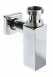 Hib 5250 Chrome Minimalist Square Bottle Trap With Smooth And Sleek Design