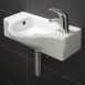 Hib 9330 White Reno Cloakroom Wash Basin One Tap Hole