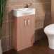 Hib 1380040 Medium Oak Revio Reno Floor Standing Cloakroom Unit Two Door