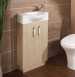 Hib 1380041 Light Oak Revio Reno Cloakroom Unit Floor Standing Two Door