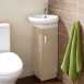Hib 1380051 Light Oak Revio Bella Corner Floor Standing Cloakroom Unit Single Door