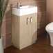 Hib 1380061 Light Oak Revio Metro Cloakroom Unit Floor Standing Two Door