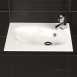 Hib 1420090 White Sienna 500mm Wc Wash Basin Mineral Marble One Tap Hole