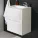 Hib 1420052 Black/white Sienna 500x610mm Wc Vanity Unit 2 Soft Close Drawers