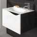 Hib 1420141 Black/white Sienna 600x400mm Vanity Wc Unit Soft Close Drawer