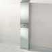 Hib 1043371 Ss Siva Tower Bathroom Cabinet With 2 Mirrored Doors And 1 Storage Drawer