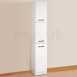 Hib 993.473027 White Sorrento Right Handed Tall Bathroom Storage 3 Door Cupboard Unit