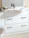 Hib 993.478516 White Sorrento Two Drawer Vanity Base Unit For 850mm Washbasin
