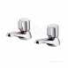 Ideal Standard B9677aa Chrome Alto Knob Handle Bath Pillar Tap Pair 85mm Spout Reach