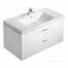 E6508wg White Gloss Concept Vanity Unit 850mm 2 Drawers