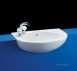 E612701 White Space Wash Basin Two Tap Hole 550mm