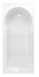 White Madea Space Saving Keyhole Two Tap Hole Shower Bath 1500x750mm