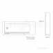 Mira 109641 Silver Flight Ace 1500mm Mini Bath Screen With Semi-frameless 5mm Glass
