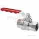 Pegler Pb500 Bspt Brass Ball Valve Red 25