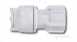10mm X 1/2 Inch Hand Tightn Tap Connect Wht 10