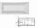 Roca The Gap 1600 X 700mm No Tap Holes Bath White