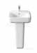 Roca Senso Square 450 X 440mm One Tap Hole Basin White