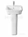 Roca Hall 350 X 430mm One Tap Hole Left Hand Corner Basin White