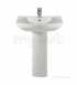 Roca Senso Compact 550 X 420mm One Tap Hole W/h Basin Wh