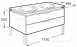 Roca Kalahari-n Furniture Base 1200mm Grey