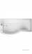 Ideal Standard Santorini Shower Bath 170 X 70 Wht Left Hand Iws Nth E700901