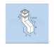 Plain 4 Inch X 4 Inch X 3 Inch Sq Offset Rw44/po/3